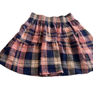 Zara girls plaid tiered skirt size 4/5